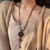 Humo y Niebla~Nuevo Collar de Perlas Estilo Chino para Mujer, Cadena para Clavícula de Lujo Ligero Inspirada en el Zen de Verano