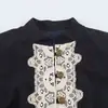 ZA comércio exterior transfronteiriço europeu e americano, roupas femininas, popular no AliExpress, moderno e versátil, conjunto elegante de jaqueta + shorts com botões decorados