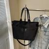 Bolsa Tote de Lona Casual de Cor Sólida 2025 Verão Nova Moda Versátil Grande Capacidade Axila Bolsa de Ombro para Mulheres