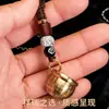 Llavero de Calabaza de Cobre Hecha a Mano Frasco de Cien Bendiciones Monedas de los Cinco Emperadores Zodiaco Calabaza Hueca de Arena Llavero de Nicho de Cien Bendiciones