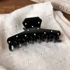 Pinza para el pelo de lunares retro para mujer, Pinza de tiburón grande estilo Ins, Pinza simple de lunares para recogido, Accesorio para la cabeza versátil para mujer