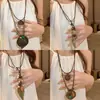 Collar de peluche de otoño e invierno para mujer, bonito y creativo suéter de dibujos animados, accesorios de alta gama, cadena larga para suéter.