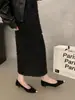 Nuevos Zapatos de Tacón Alto Metálicos con Estampado de Leopardo Retro Estilo Francés Gamuza Punta Fina Tacón de Aguja