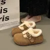 Zapatos Birkenstock Afelpados para Mujer 2026 Moda Invierno Nuevo Estilo Completamente Cubiertos Felpa Engrosada Botas de Nieve Suela Plana Cálidos Zapatos de Algodón