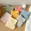 Ropa interior de algodón puro estilo macaron para mujer, transpirable, estilo para todo clima, entrepierna de algodón puro, alta elasticidad, cómodos calzones tipo triángulo de cintura media para mujer
