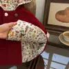 Sombrero de Lana Rojo Puntiagudo Navideño y de Año Nuevo para Niños Elfos Hada Chaqueta de Lana Otoño e Invierno Estilo Princesa China Nueva