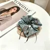 Goma de pelo scrunchie vintage versátil extragrande para adultos, elegante scrunchie floral para coleta