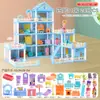Amazon Casa de Bonecas DIY Crianças Menina Princesa Grande Castelo Villa Casa Presente de Aniversário Casa de Brinquedo Brinquedos