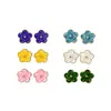 Set de Aretes Redondos Estrella de Mar Gota de Aceite Aguja Plateada Dopamina, Aretes Sencillos con un Toque de Lujo Ligero y Sensación de Alta Gama, Accesorios Versátiles para Orejas