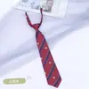 Camisa Feminina JK/DK Estilo Preppy Sem Gravata Gravata Pequena com Listras Retrô Marrom Tendência Casual