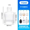 Botella Cilíndrica Gruesa de Esencia Transparente 10ml con Gotero de Vidrio para Cosméticos y Cuidado de la Piel