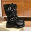 2026 Nuevas Botas Cortas Mate de Dos Vías Estilo Vintage Botas Vaqueras Western para Mujer, Nuevas Botas Martin Planas de Punta Redonda Otoño/Invierno