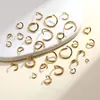 Anillas abiertas de acero inoxidable de 3-10 mm color oro de 18K que conservan el color, argollas de salto chapadas al vacío, anillos de conexión, accesorios para joyería DIY