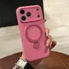 Capa para iPhone 18 Pro Max de Silicone Líquido com Sensação de Pele, Suporte Magnético Rotativo 360 Graus, Adequada para Capa de iPhone Apple 17 16