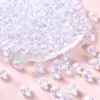 Cuentas Acrílicas de 8 mm Color Transparente Chapado, Cuentas Sueltas Facetadas Color Chapado, Materiales para Pulsera y Collar de Manualidades DIY al por Mayor