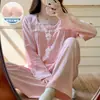 Pijama Derong para Mujer con Almohadillas para el Pecho Otoño e Invierno Nuevo Estilo Coreano Dulce Sencillo de Manga Larga Engrosado Cálido Conjunto de Ropa para el Hogar