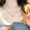 Collar de manzana con cuentas de dopamina coloridas para mujer, estilo fresco y dulce, cadena de clavícula con diseño de nicho.