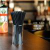 Popotes de Plástico Negro Delgados de 4 mm Desechables Decoración de Cóctel de Bar Bebidas de Jugo Pequeñas 500 Piezas Esenciales de Bar