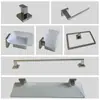 Comercio Exterior Transfronterizo Aleación de Zinc Negro Acero Inoxidable Juego de Accesorios para Baño Juego de Toallero Barra para Toallas Juego de Seis Piezas
