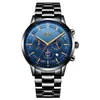 Reloj de Cuarzo Lige para Hombre, Moda Personalizada, Tendencia Casual, Resistente al Agua, Fase Lunar, Reloj Deportivo de Negocios