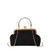 Bolso de concha plisado de moda para mujer, bolso de noche, bolso de mano para el día a día estilo Chanel, bolso pequeño versátil de hombro y cruzado
