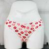 Comércio Exterior Calcinhas Estampadas com Estampa de Lábios Sexy Renda Respirável Cintura Baixa Confortáveis Fundos Elásticos Roupa Íntima Transfronteiriça