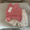 Shorts Crema 2025 Verano Marca Japonesa de Moda Color Sólido Pantalones Casuales para Niños y Niñas