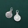Colgante Mini Bagua de Plata de Ley S925, Amuletos Pequeños de Nueve Compartimentos Finamente Elaborados, Accesorio Colgante Lateral Hecho a Mano para Manualidades Culturales