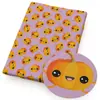 Tecido estampado com padrão de abóbora de Halloween de cabeça de fantasma, poliéster-algodão fino ou lona de poliéster, tecido para camisa, saia, pijama, lençol, toalha de mesa, 1Yc40484
