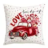 Nuevo Cojín de Sofá de Lino Estampado para el Día de San Valentín de Amazon Transfronterizo Temu Funda de Almohada para el Hogar