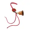 Colgante de Campana de Moneda Tallada de Madera de Azufaifo Rayada por un Rayo con Espíritu de Montaña y Cordón, Colgante para Bolso Estilo Chino, Llavero de Coche
