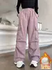 Pantalones Casuales Populares de Trabajo para Niñas de Otoño e Invierno, Estilo Hip-Hop Americano Elegante, Pantalones Largos Forrados de Polar para Niños Mayores