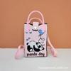 Bolso para teléfono móvil tejido de punto de alta gama, Bolso de mano tejido versátil, Bolso cuadrado pequeño cruzado para damas lindo de dibujos animados