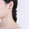 Pendientes de circonita con corona atmosférica y amatista para mujer, joyería elegante de moda coreana