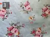 Tecido de algodão puro sarjado estampa floral série planta rosa 1,6 m de largura roupa de cama toalha de mesa artesanal cortina decorativa