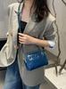 Bolsa de Ombro Feminina de Couro de Vaca de Primeira Camada Bolsa Transversal Estudantil Moderna para o Dia a Dia Estilo Concha Sofisticada Versátil Couro Genuíno
