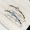 Pulsera geométrica redonda de circón con incrustaciones de diamantes Pulsera simple de alta gama europea y americana moda exquisita joyería nueva venta al por mayor mujeres