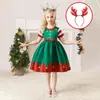 Vestido Navideño Ins Vestido Navideño para Niños Vestido de Princesa Dibujos Animados de Papá Noel para Niñas Disfraz de Fiesta