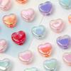 Alta qualidade bonito creme de duas cores pequeno amor grande buraco frisado diy pulseira artesanal colar material acessórios de jóias
