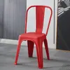 Silla de plástico con respaldo para restaurante comercial, estilo industrial, apilable, diseño de una sola pieza, adecuada para casas de huéspedes y cafeterías