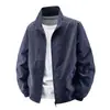 Chaqueta Versátil para Hombre Primavera y Otoño 2025 Nueva Ropa Exterior con Cuello Alto Chaqueta Abrigo para Hombre de Mediana Edad y Joven Top Holgado
