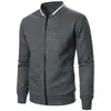 En Stock Transfronterizo Nuevo Sudadera Cardigan de Cuadros Color Sólido para Hombre Chaqueta Sudadera con Cremallera y Cuello Alto para Hombre Suministro Exclusivo al por Mayor