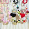 Nueva Cadena para Teléfono Móvil de Bolas de Pelo y Perlas Otoño e Invierno Cadena Colgante Exquisita de Muñeca para Teléfono Móvil Caja Sorpresa Llavero de Perlas Pintado a Mano Accesorios para Mujer