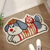 Nueva Alfombrilla de Baño Estilo Dibujos Animados Imitación Lana Trenzada Absorbente Antideslizante Puerta de Baño Alfombrilla Universal Dropshipping