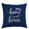 Funda de Almohada Cruzada con Patrón de Ola Tallada Azul Oscuro de Venta Más Caliente para Uso Diario de Temu desde el Fabricante de Origen Se Puede Personalizar y Comprar al por Mayor