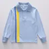 Camiseta Branca de Manga Longa Peça Única Top Branco Cor Sólida Camisa Polo Camisa Base para Meninos e Meninas Roupas de Outono Uniforme de Classe Uniforme Escolar Uniforme de Jardim