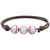 Pulseras Populares Tejidas de Béisbol Transfronterizas, Muñequeras Deportivas de Baloncesto, Fútbol, Rugby, En Stock con Grandes Cantidades y Precios Excelentes