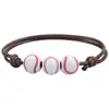 Pulseras Populares de Baloncesto y Béisbol de Amazon, Pulseras Tejidas con Hilo de Cera para Softbol, Tenis, Rugby y Fútbol, Accesorios Deportivos