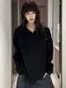 Novedad de Otoño Sudadera Versátil de Manga Larga con Cuello Polo Color Sólido Top Juvenil Versátil Mismo Estilo para Niños y Niñas