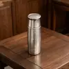 Termo de gran capacidad de titanio puro, taza de titanio de doble capa para la salud, taza de negocio para preparar té con separación de té y agua, taza de regalo de alta gama